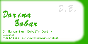 dorina bobar business card